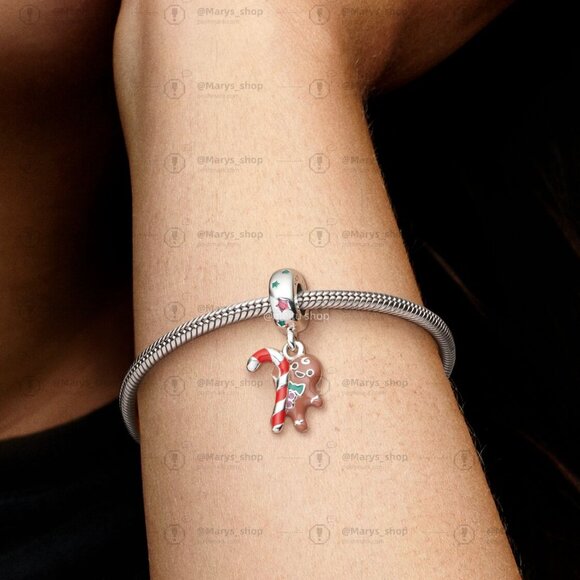 Pandora Gingerbread Man Dangle Charm - Picture 4 of 5